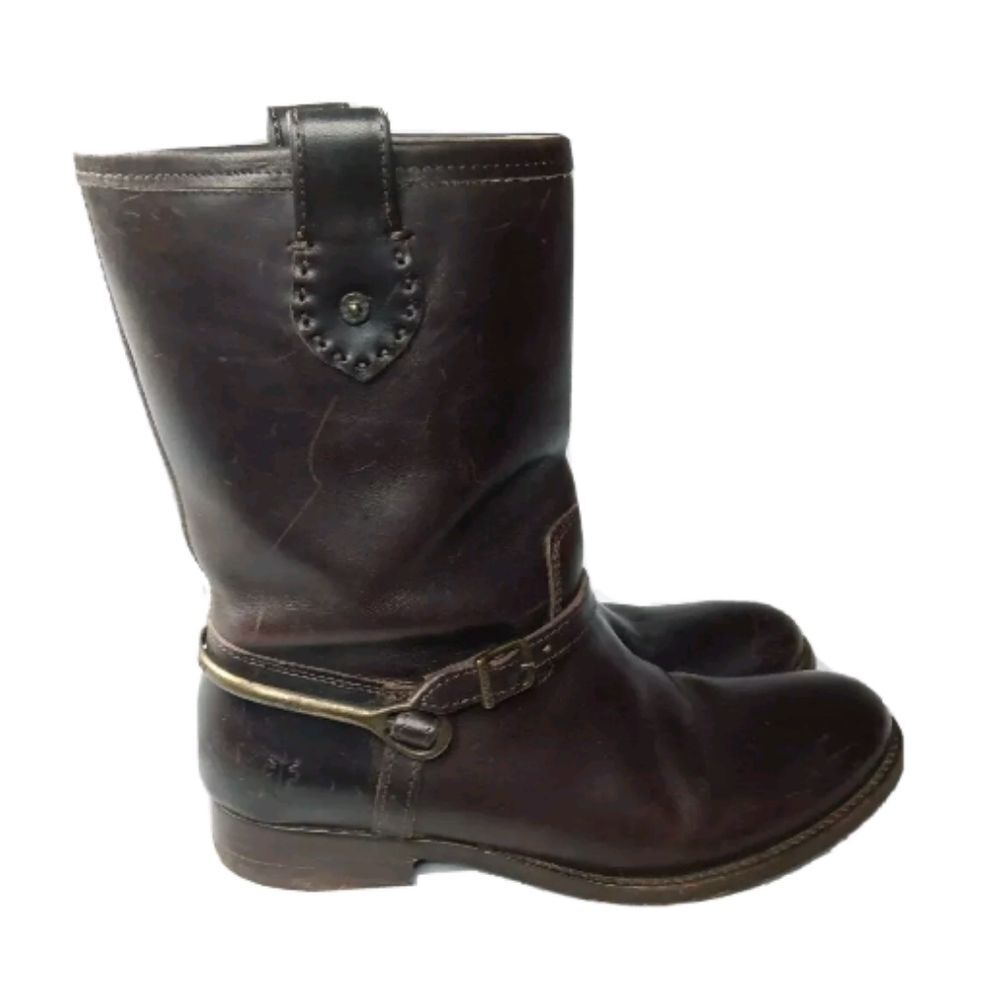 Frye  Melissa Riding Spur Boots Women’s Size 6 B Brown 77104